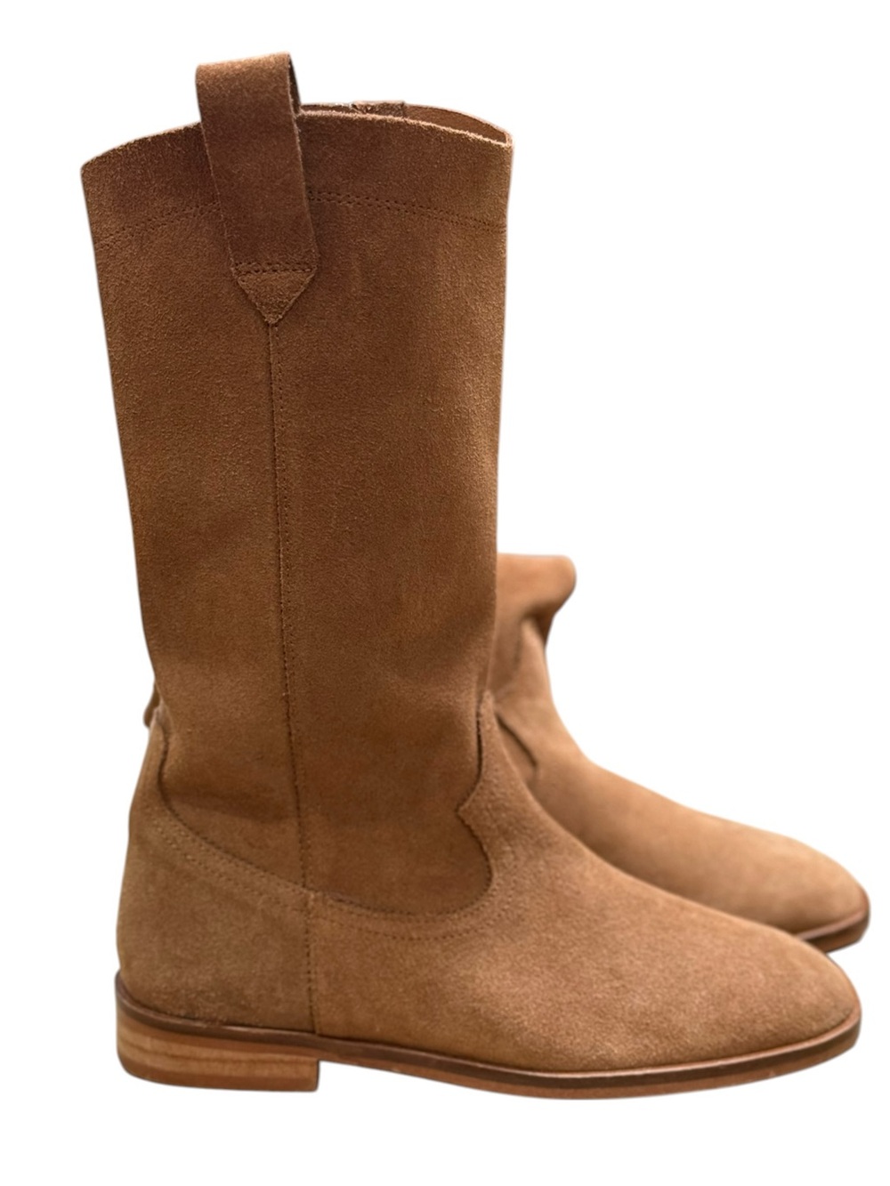 Zara Kids Brown Suede Western Cowgirl Boho Boots EUR 34 (US 3.5)